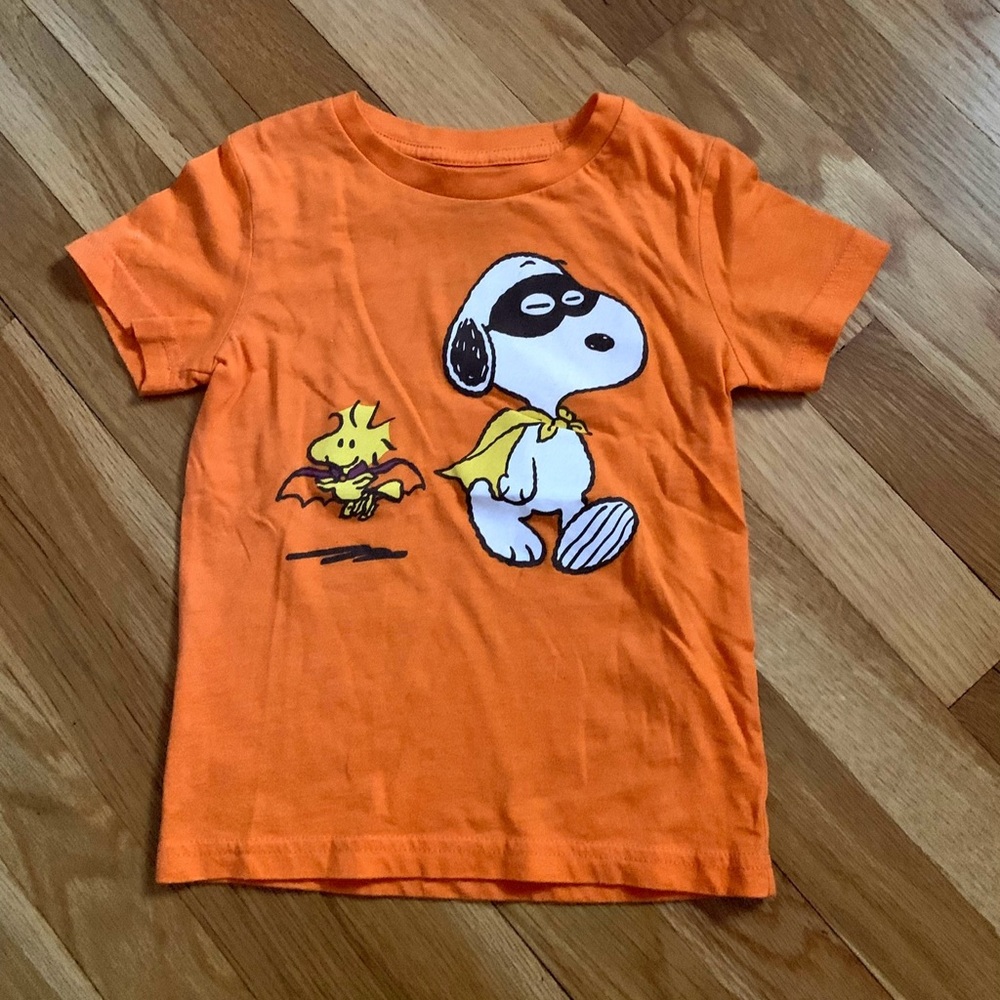 PEANUTS 3T Halloween Snoopy and Woodstock Orange T-Shirt Gender Neutral